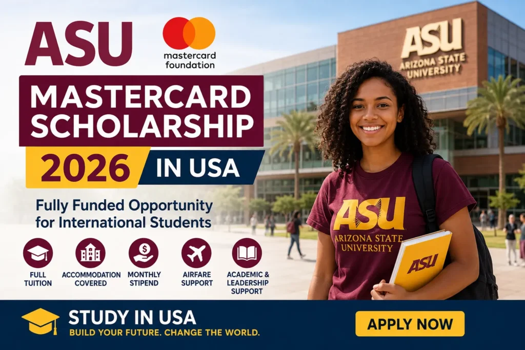 ASU Mastercard Scholarship 2026 in USA (Fully Funded) – Apply Now