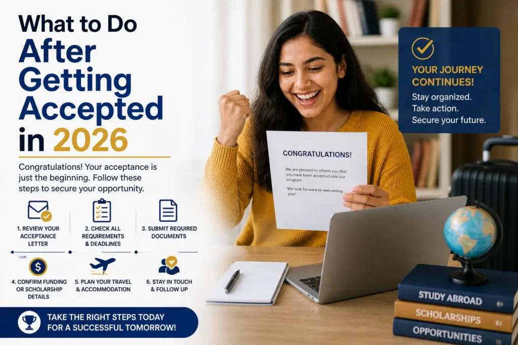 What to Do After Getting Accepted in 2026